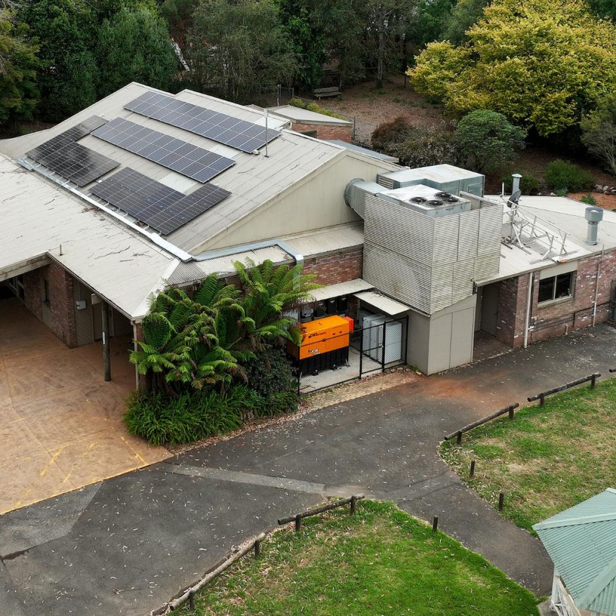 The Gembrook Community Centre, showing the energy resilience solutions.